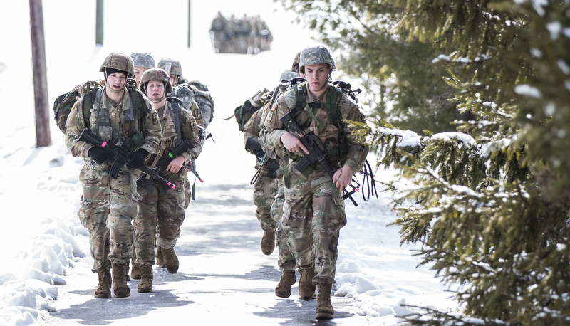 ROTC Cadets competing