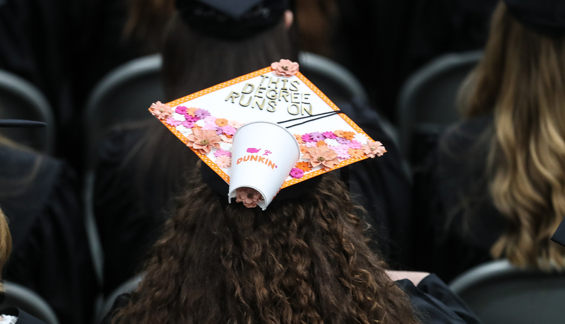 cap decorated for Dunkin Donuts