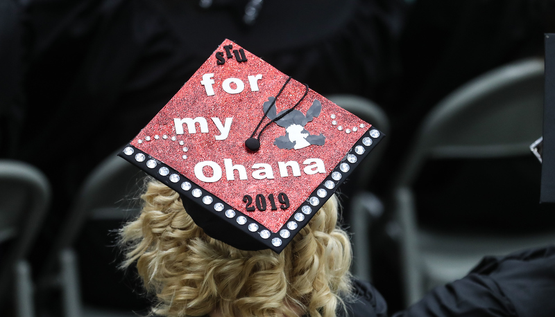 cap decorated honoring a family mamber