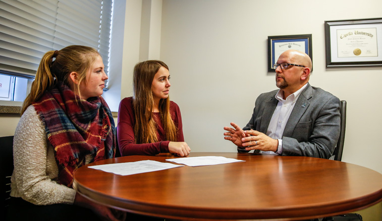 Dr. John Rindy with students