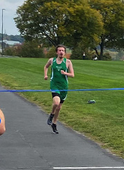 Ryan crosses the finish line