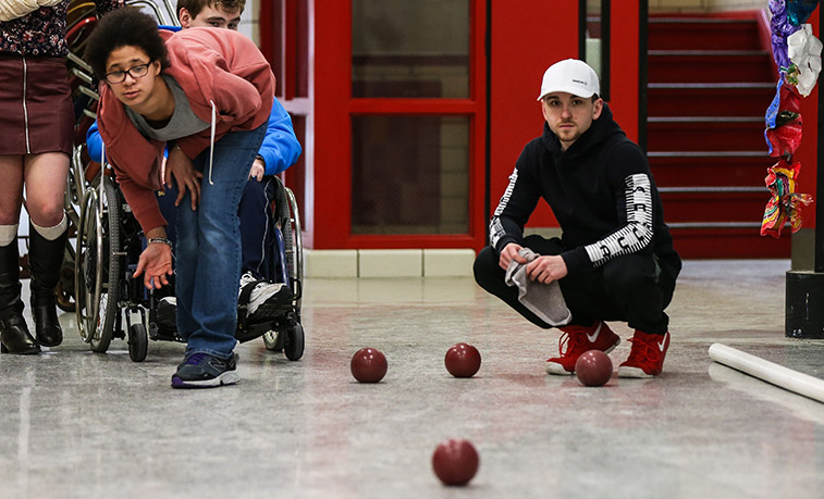 Bocce team practice