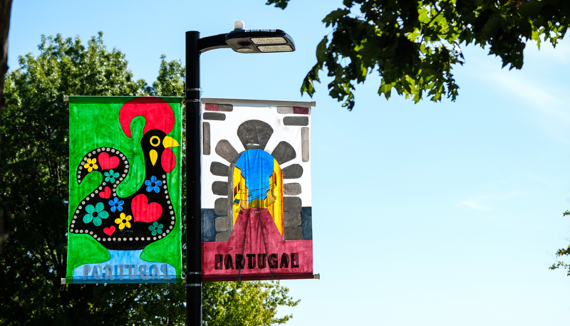 Portugal Chicken and Archway Banners