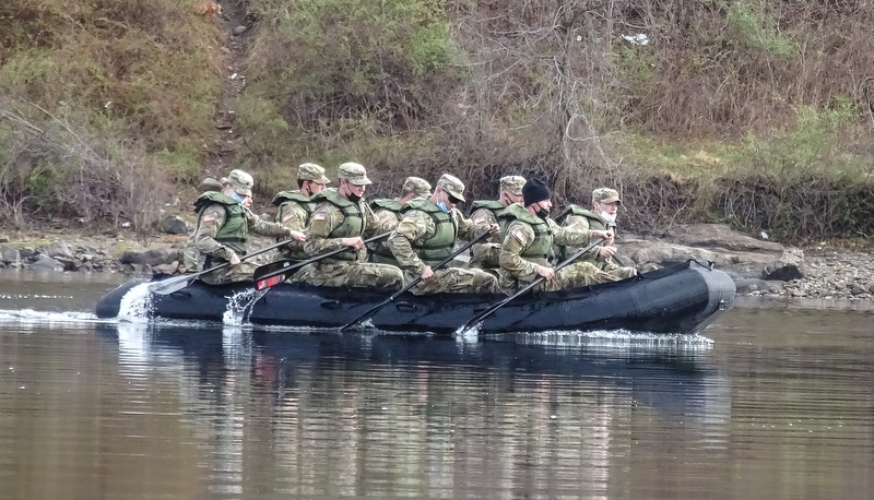 Cadets in a boat