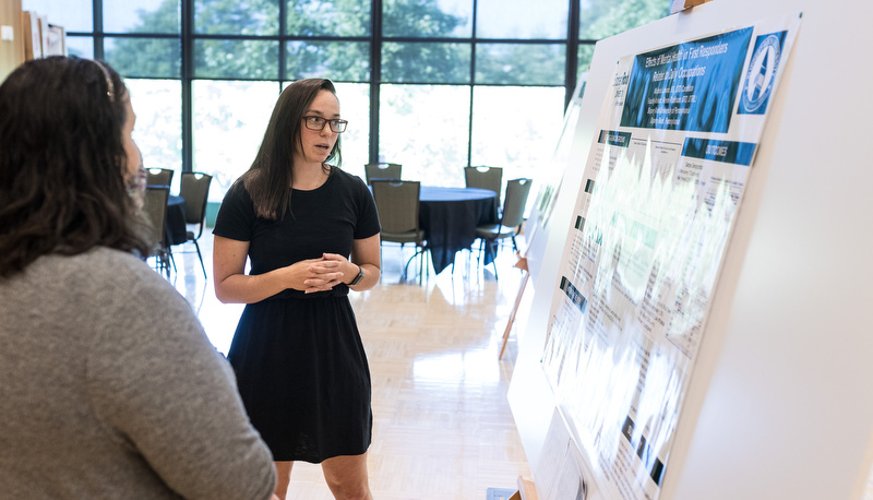 Student presenting