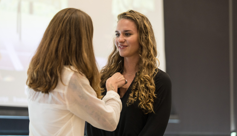 Student pinning