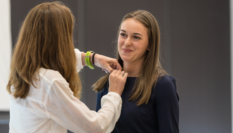 Student pinning