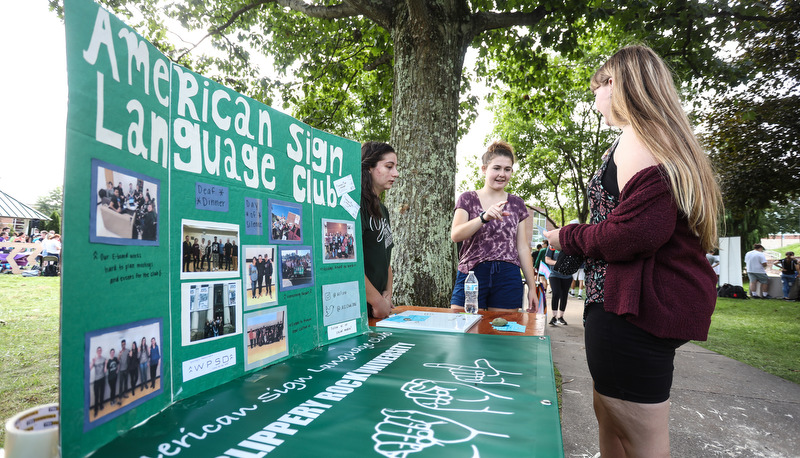 Students at the Campus Involvement Fair