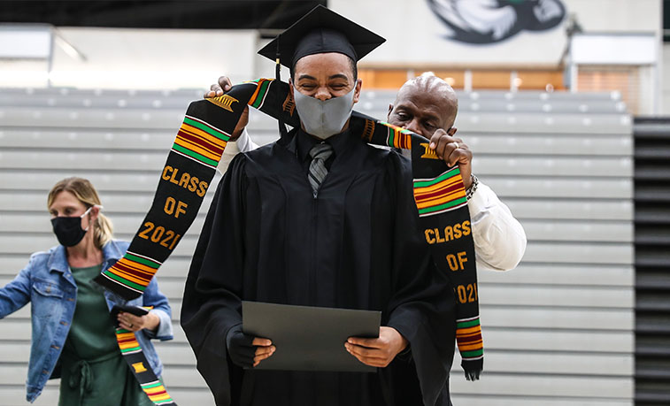 Students at multicultural graduation in 2019
