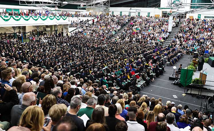 Graduation in the field house