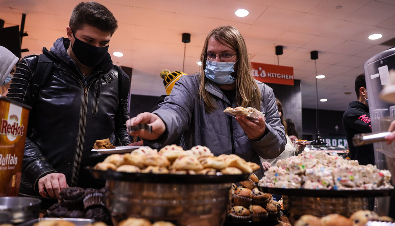 Students enjoy a Moonlight Breakfast