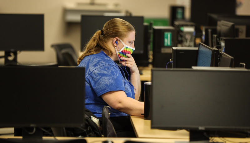 Students preparing for finals