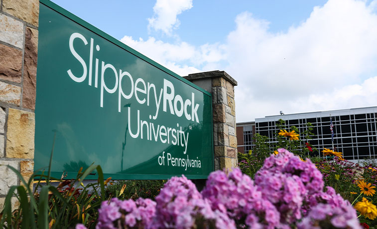 SRU campus sign