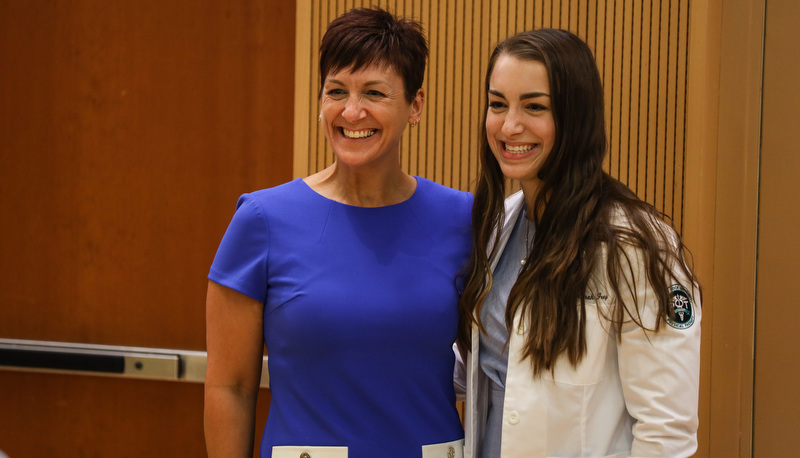 Student with her mom