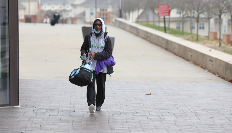 Student going home for the holiday