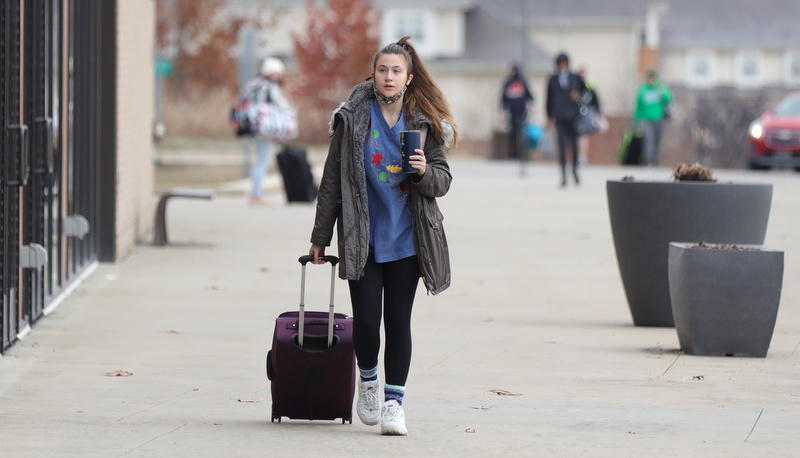 Student going home for the holiday