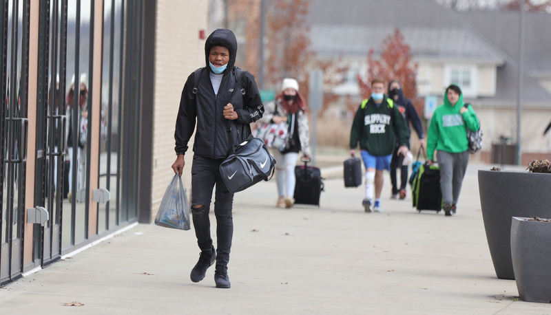 Student going home for the holiday