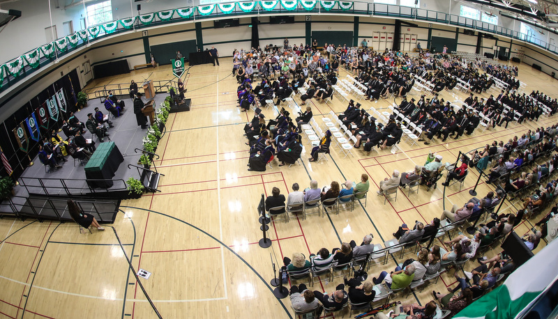 Students celebrating graduation