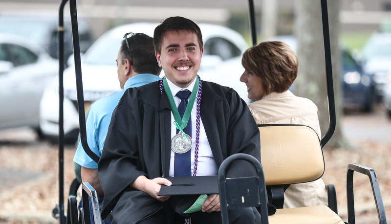 Students celebrating graduation