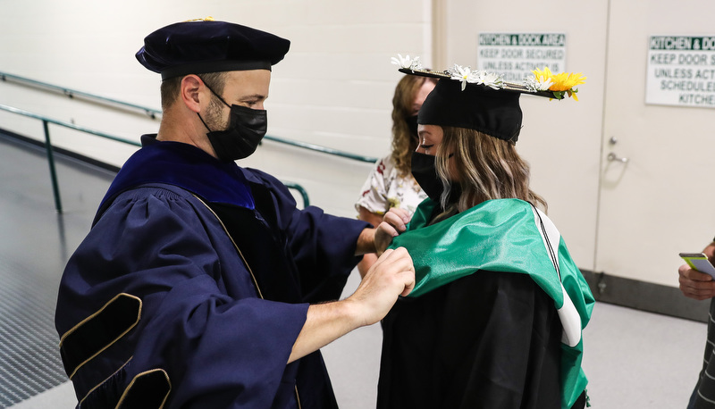 Students celebrating graduation