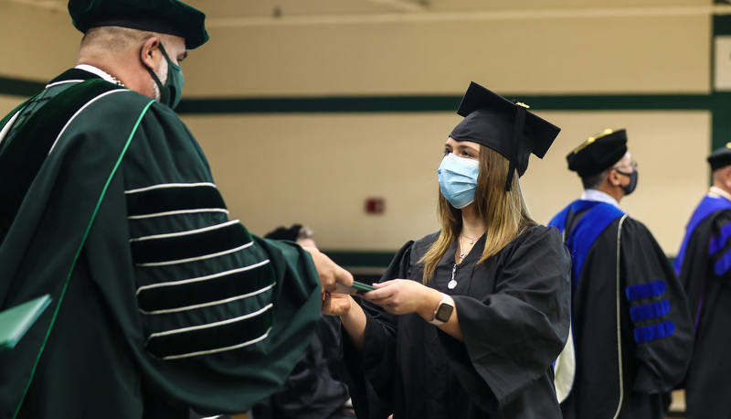 Students celebrating graduation