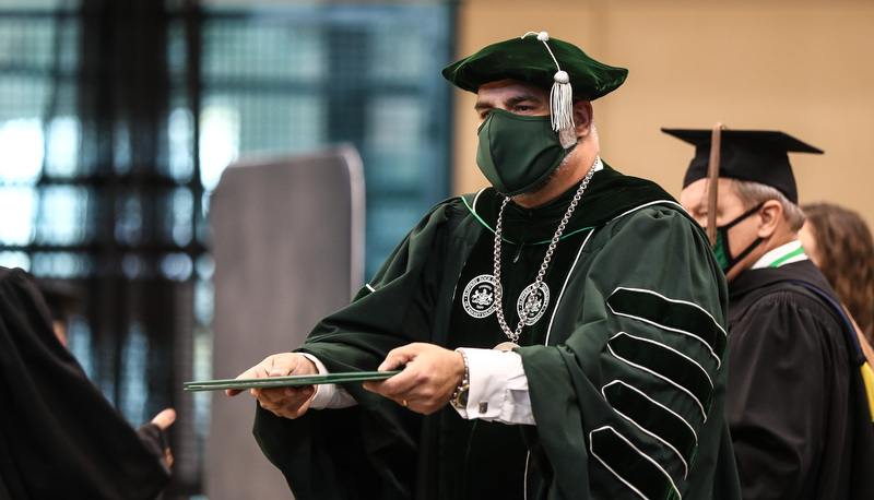 Students celebrating graduation