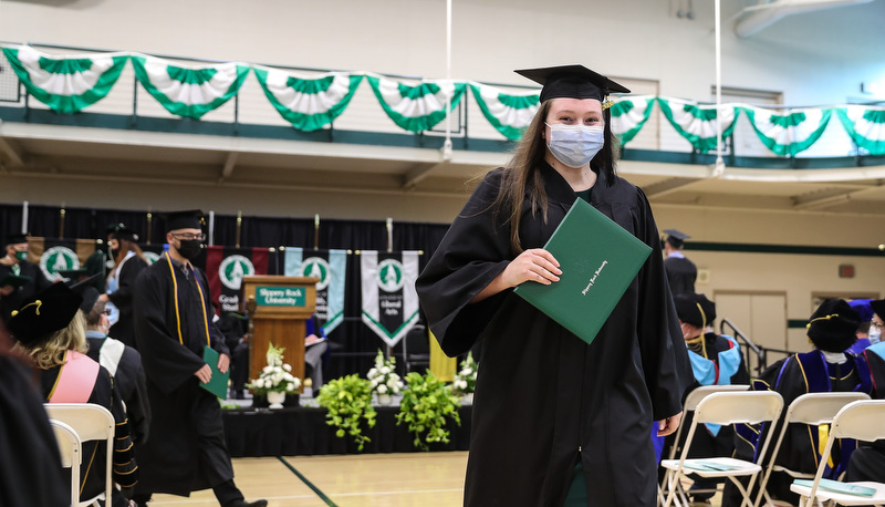 Students celebrating graduation