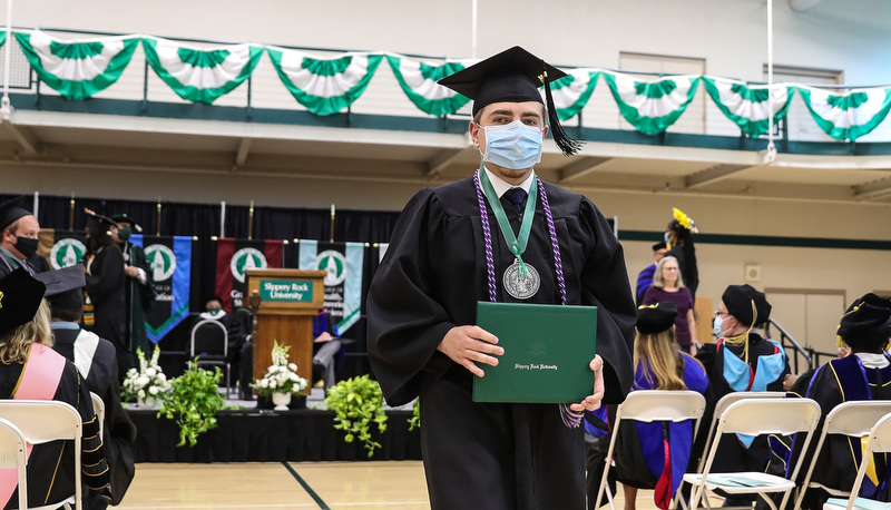 Students celebrating graduation