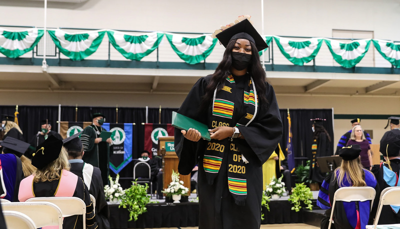 Students celebrating graduation