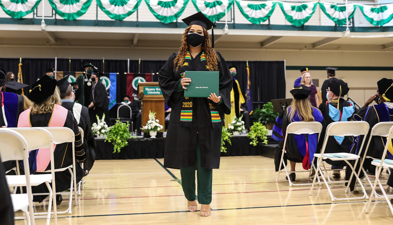 Students celebrating graduation