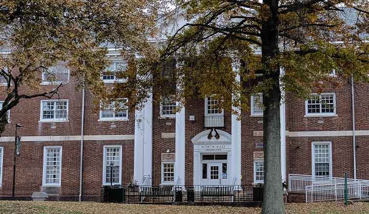 North Hall among the fall colors