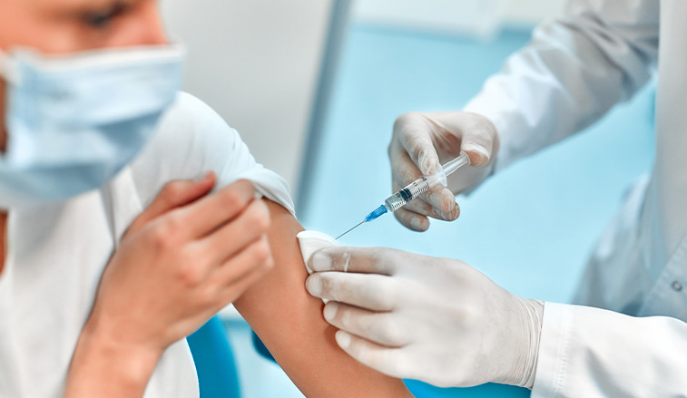 vaccine being administered