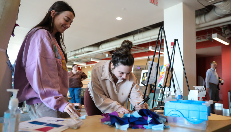 Students raising awaness of domestic violence