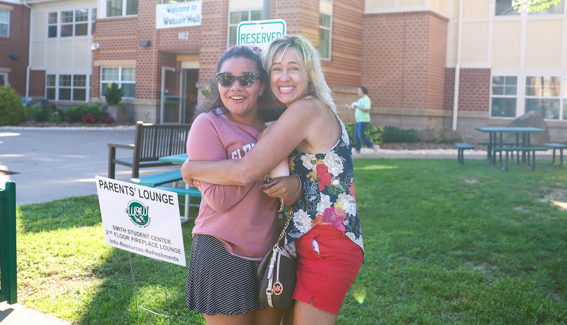 Students moving in for the academic year