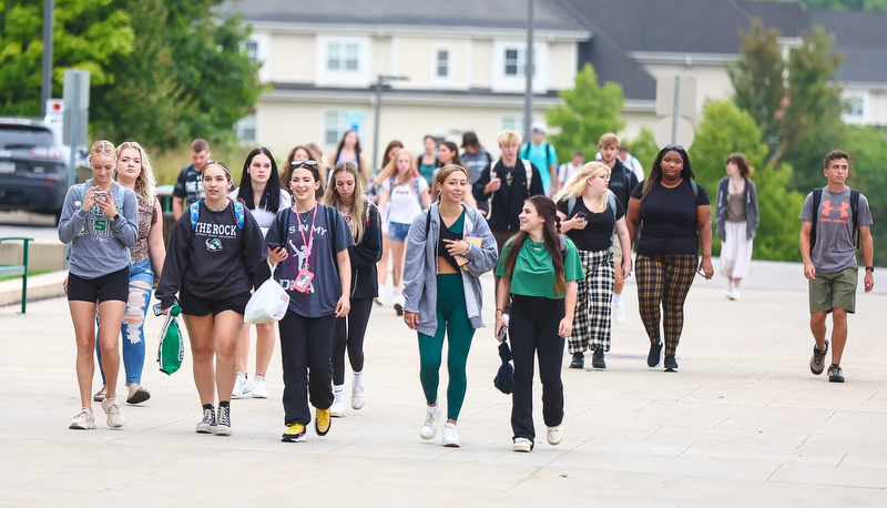 Students are back on camous for the first day of classes