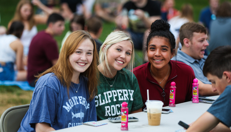 Students enjoying the first week activities