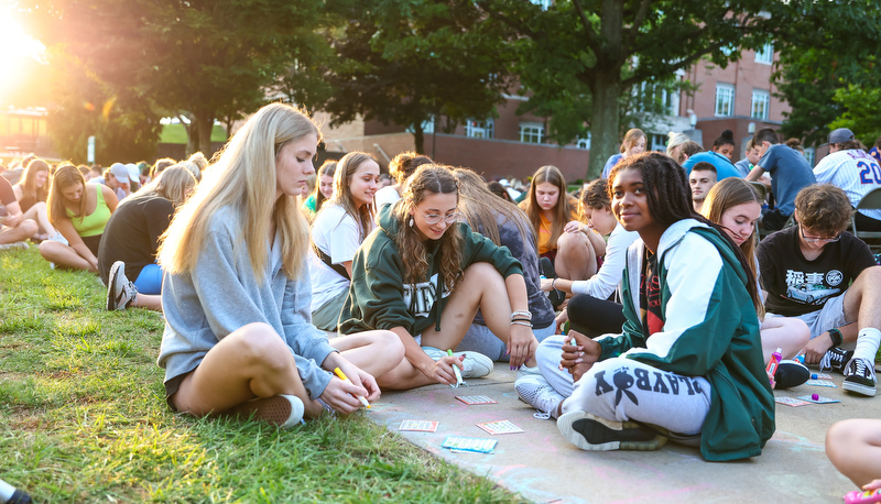 Students enjoying the first week activities