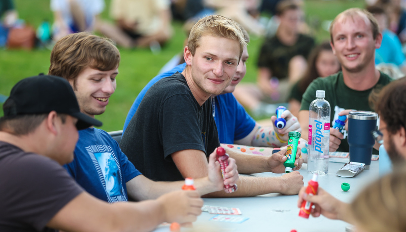 Students enjoying the first week activities