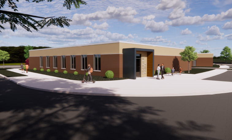 Rendering of the proposed new police station