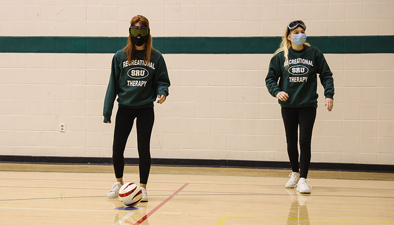 Students participating in adaptive sports day