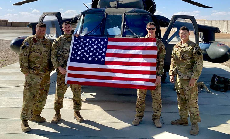 American flag in Iraq