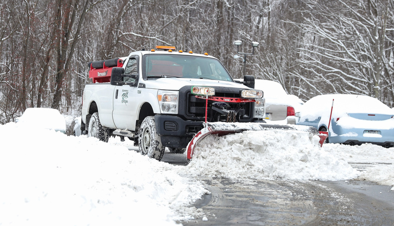 Facilities clearing snow