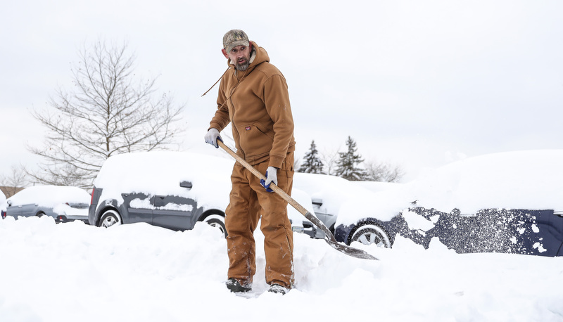 Facilities clearing snow