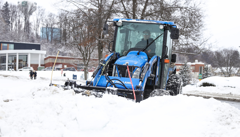 Facilities clearing snow