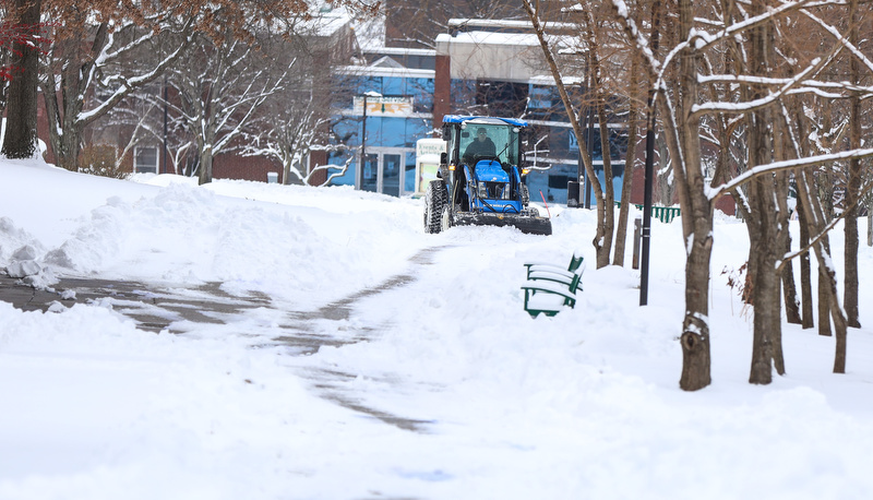 Facilities clearing snow