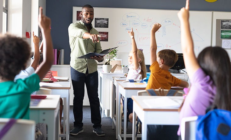 Teacher in a classroom