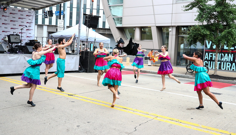 Dance students performing in Pittsburgh