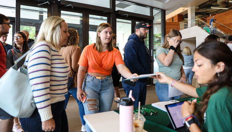 Prospective students visit campus