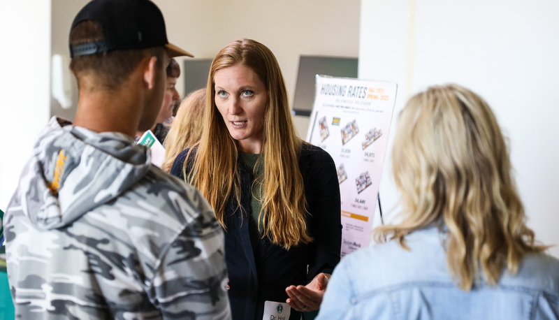 Prospective students visit campus