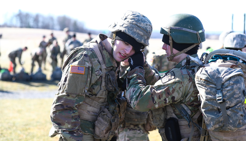 Cadets participate in the Arctic Ranger challenge